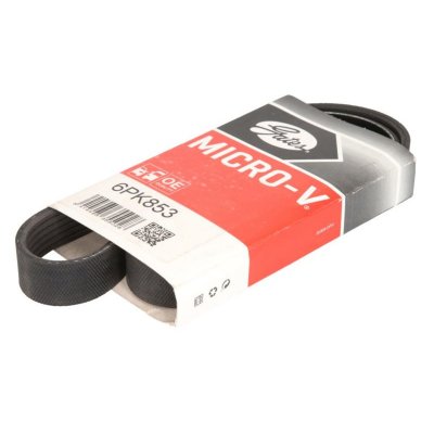GATES Courroie trap&eacute;zo&iuml;dale &agrave; nervures Micro-V&reg; 6PK853 