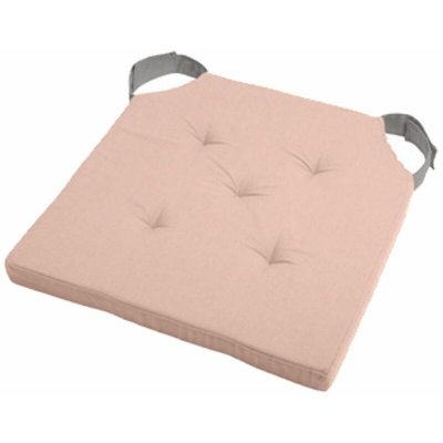  Coussin de chaise attaches scratchs Poudre et Gris 38 x 38 cm