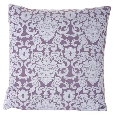 Coussin de d&eacute;coration, aspect baroque, coussin avec bourrage, lilas, 45x45cm