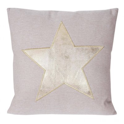 Coussin de d&eacute;coration, &eacute;toile, coussin avec bourrage, aspect brillant, 45x45cm 