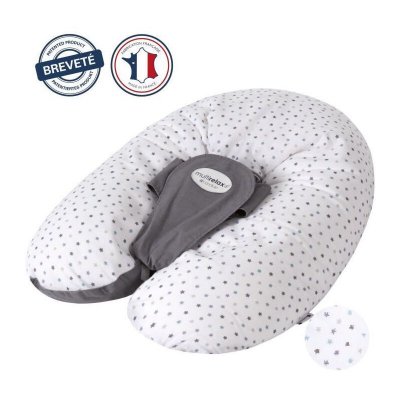 CANDIDE Coussin de grossesse Multirelax polyester &eacute;toiles multicolores