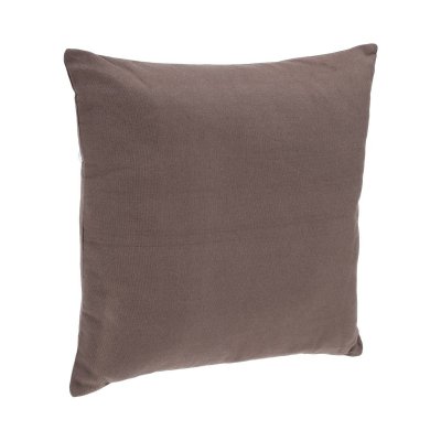 Coussin d&eacute;houssable - 38 x 38 cm - Coton et polyester - Taupe