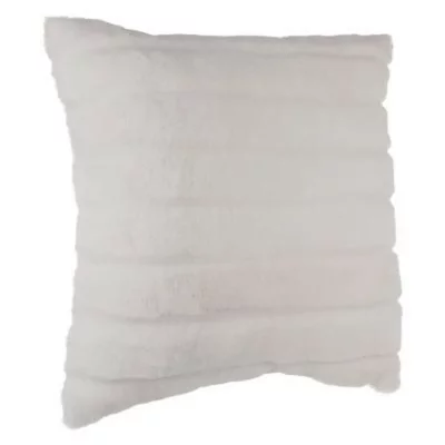 Coussin d&eacute;houssable en Fourrure Blanche 45 x 45 cm