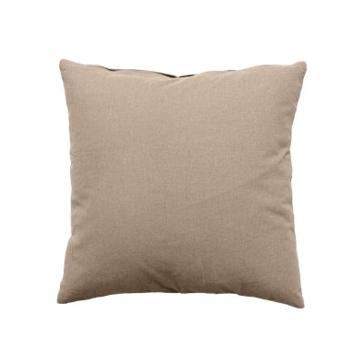 Coussin d&eacute;houssable uni en coton - Naturel - 40 x 40 cm