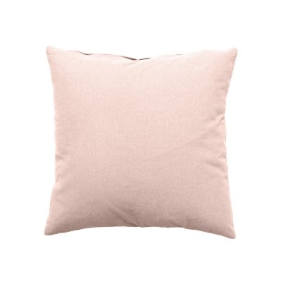 Coussin d&eacute;houssable uni en coton Vieux rose 40 x 40 cm - Vieux rose