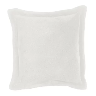Coussin en polyester neige 50 x 50