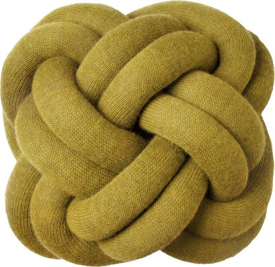 Coussin jaune moutarde Knot - Design House Stockholm