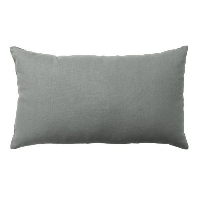 Coussin non d&eacute;houssable en coton uni - Gris clair - 30 x 50 cm