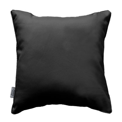 Coussin passepoil 60 x 60 cm polyester uni essentiel Noir