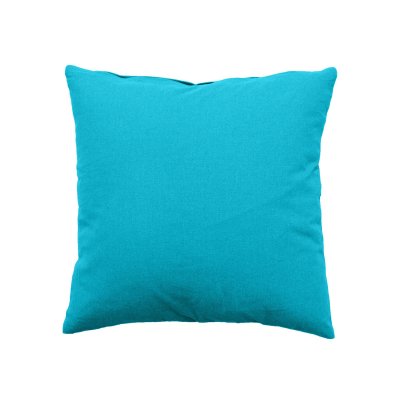 Coussin uni effet Bachette d&eacute;houssable - 40 x 40 cm - - Turquoise