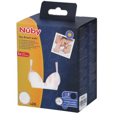 NUBY Coussinets D'allaitement Jour 26 Blancs + 2 Noir 