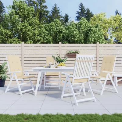 VIDAXL Coussins de chaise de jardin 4 pcs Beige 120 x 50 x 3 cm  Beige