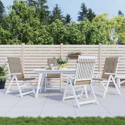 VIDAXL Coussins de chaise de jardin 4 pcs Taupe 120 x 50 x 3 cm