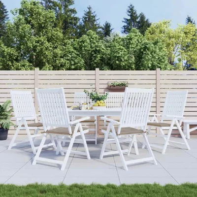 VIDAXL Coussins de chaise de jardin 6 pcs Taupe 40x40x3 cm Tissu  Taupe