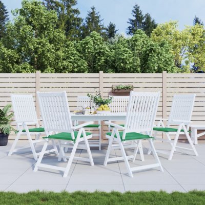 VIDAXL Coussins de chaise de jardin 6 pcs Vert 40x40x3 cm Tissu  green