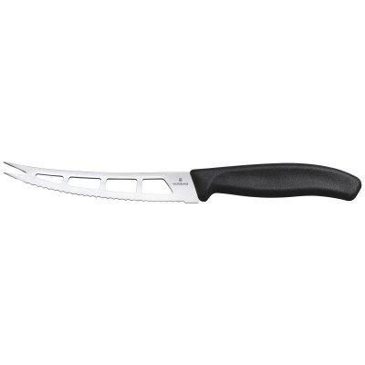 VICTORINOX Couteau &Agrave; Fromage &Agrave; P&acirc;te Molle Et &Agrave; Beurre Swiss Classic Noir, 13 Cm