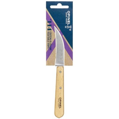 OPINEL Couteau &agrave; l&eacute;gumes N&deg;114 lame inox 7 cm naturel 