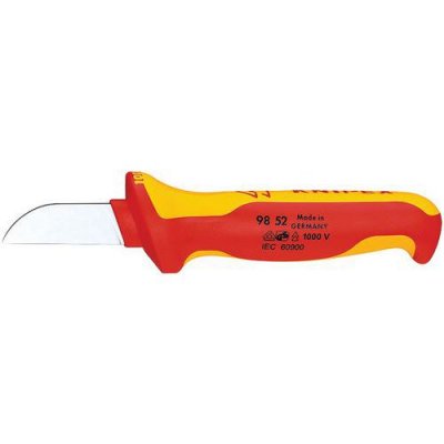 KNIPEX Couteau D'&eacute;lectricien 190mm - Lame Droite Et Capuchon - Isol&eacute; 1000v