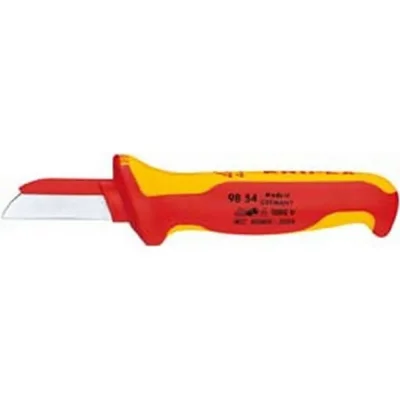 KNIPEX Couteau D'&eacute;lectricien 190mm Lame Rev&ecirc;tue Et Capuchon Isol&eacute; 1000v