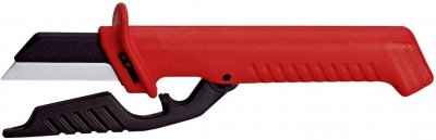 KNIPEX Couteau D'&eacute;lectricien - Lame Trap&egrave;ze Interchangeable - Isol&eacute; 1000v