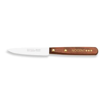 NOGENT Couteau d'office manche en bois fonc&eacute; -  - Marron - Inox