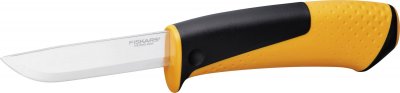 FISKARS Couteau multi-usages Fourreau - aiguiseur int&eacute;gr&eacute; - surface de frappe
