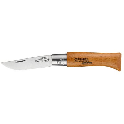 OPINEL Couteau  N&ordm;3 Acier Au Carbone Bois De H&ecirc;tre 4 Cm