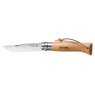 OPINEL Couteau pliant N&deg;8 lame inox 8,5 cm avec lani&egrave;re Baroudeur 