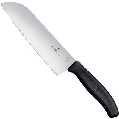 VICTORINOX Couteau Santoku "" Swiss Classic"", fibrox noir, lame 17 cm