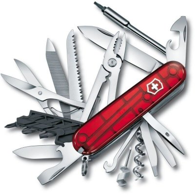 VICTORINOX Couteau Suisse de Poche -  Cyber Tool 41 Pieces - 1.7775.T - Rouge Transparent