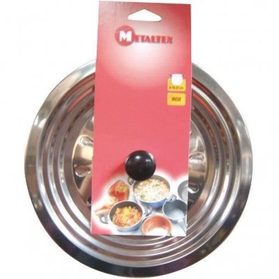 METALTEX Couvercle anti-gras en inox - D: 16 cm &agrave; D: 22 cm