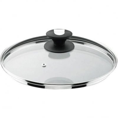 LACOR Couvercle en verre bord inox 22 cm -  - Transparent - Verre