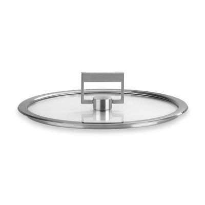 CRISTEL Couvercle plat en verre strate bouton rabattable - 26 cm- 