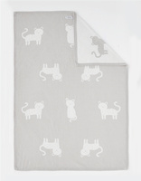 NOUKIE S Couverture 75x100cm En Tricot Gris - Noukie's