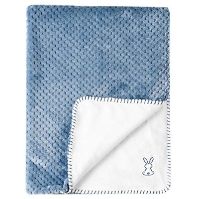 NATTOU Couverture b&eacute;b&eacute; Supersoft Lapidou bleu et blanc (75 x 100 cm)