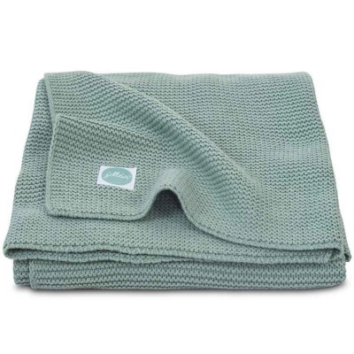 JOLLEIN Couverture b&eacute;b&eacute; tricot 100x150 cm Forest Green - 