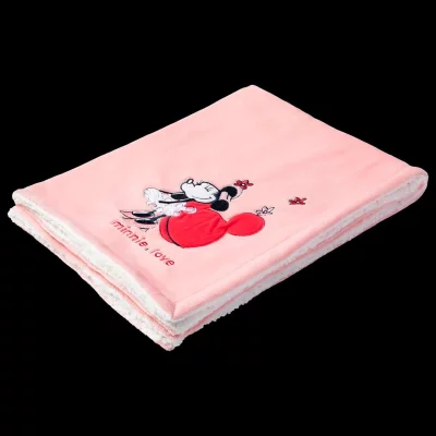  Couverture Bi-Mati&egrave;re 75 X 100 Cm Minnie Confettis - Babycalin