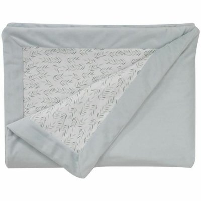 DOMIVA Couverture double face esprit nature - Sauge - 75 x 100 cm