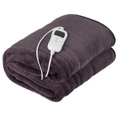 CAMRY Couverture Electrique Chauffante 7 Niveaux de Temp&eacute;rature, Minuteur, Lavable,, CR 7418, 120, Gris