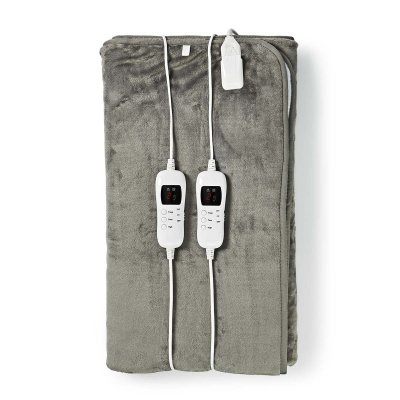 NEDIS Couverture Electrique PEBL130CWT2 Blanc / Gris