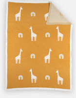 NOUKIE S Couverture En Jacquard Girafe Tiga Jaune 75 X 100 Cm - Noukie's