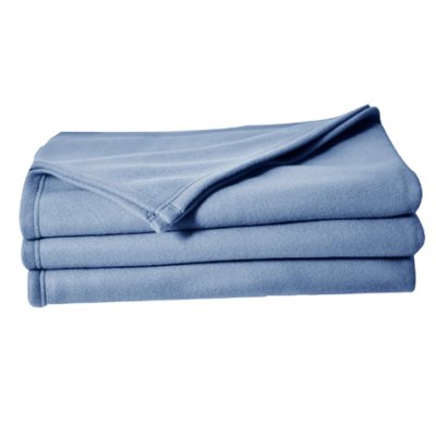 Couverture en polaire unie - Myosotis - 180 x 220 cm