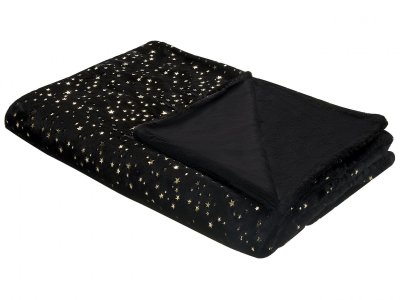 BELIANI Couverture en polyester noir 200x150cm