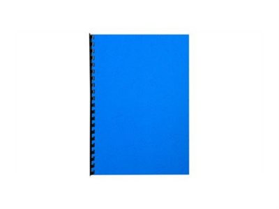 EXACOMPTA Couverture grain cuir 270gr bleu A4 100% recycl&eacute; - Paquet de 100