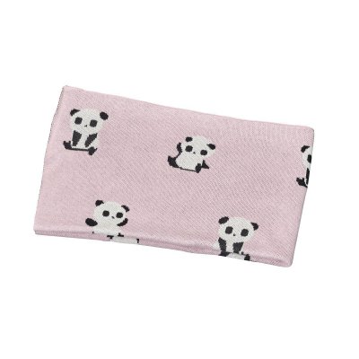 SAUTHON Couverture maille b&eacute;b&eacute; rose Panda Chao Chao -  Baby Deco