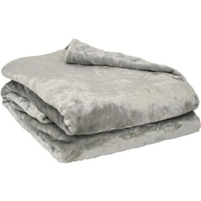 POYET MOTTE Couverture Microflanelle Toison dOr - 130 x 170 cm - Coloris Perle