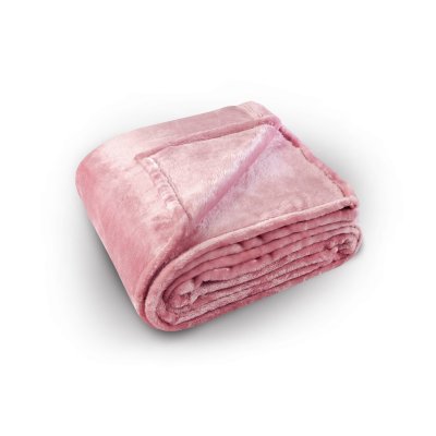 LINDER Couverture polaire unie ''pilonga'' polyester rose clair 240x220 cm
