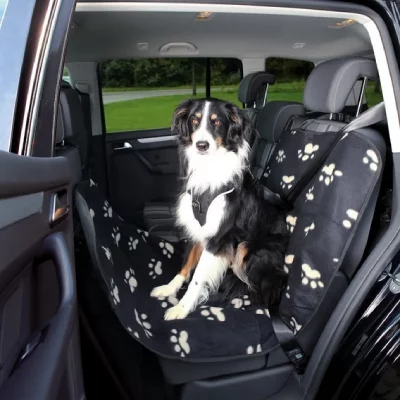 TRIXIE Couverture pour si&egrave;ges de voiture - 0,65 x 1,45 M, noir/beige