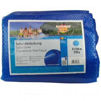 SUMMER FUN Couverture solaire de piscine d'&eacute;t&eacute; Rond 350 cm pe Bleu  n/a