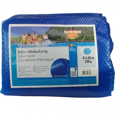 SUMMER FUN Couverture solaire de piscine d'&eacute;t&eacute; Rond 450 cm pe Bleu  n/a